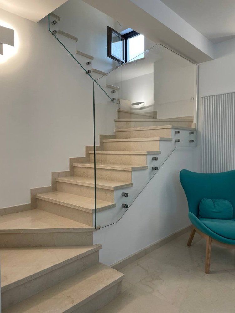 parapetto in vetro ufficio