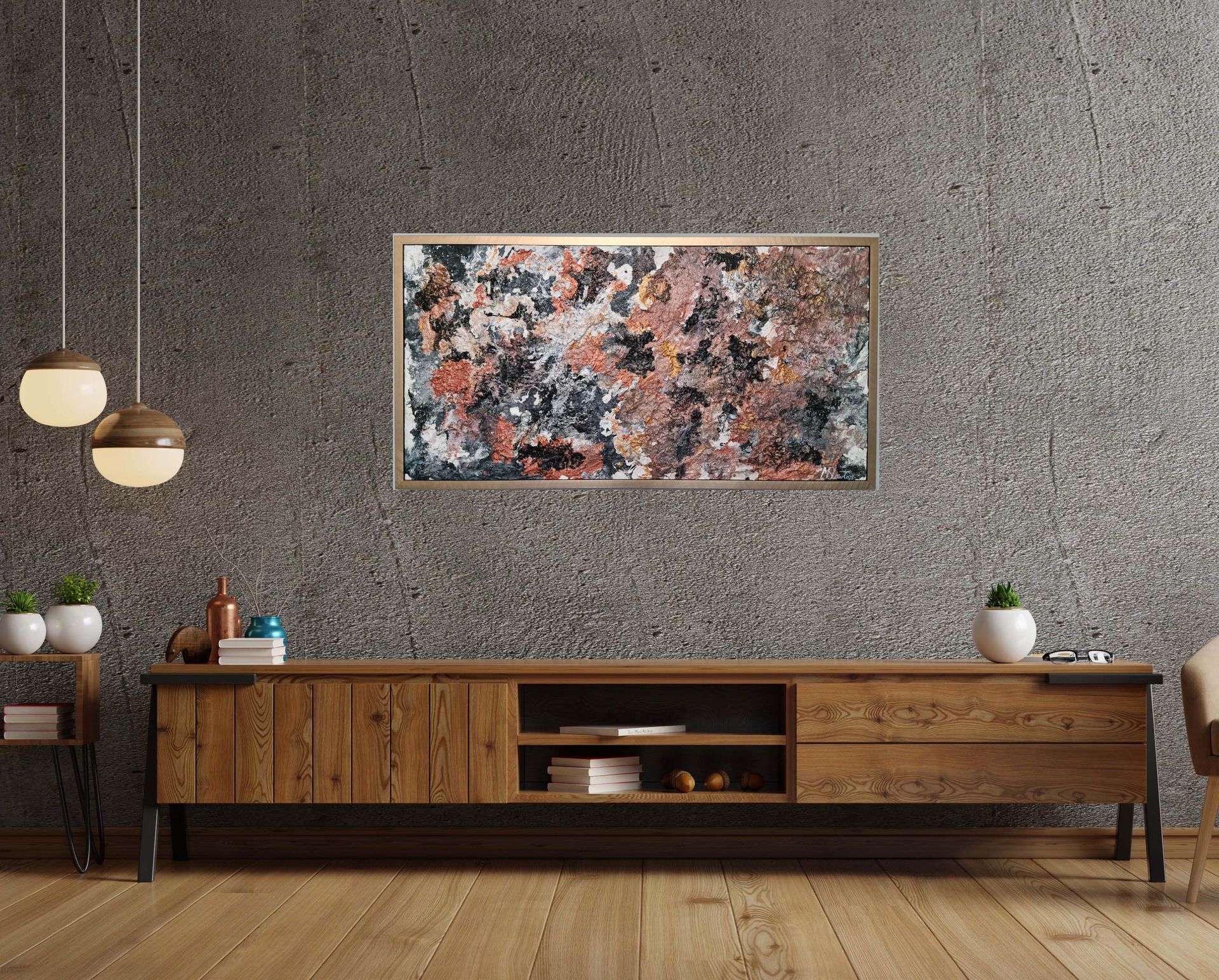 Acrylic/plaster on wood