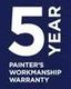 5 Year Painter's Workmanship Warranty  Logo