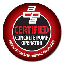 certified concrete pump operator logo