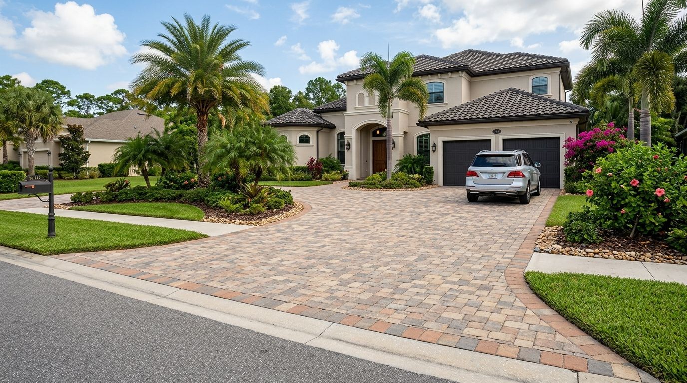 An aerial view of a house under construction with a truck parked in front of it.