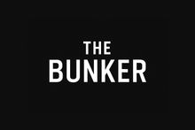 The Bunker logo: white text on black background.