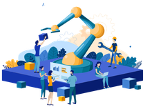 Illustration depicting Elder Law Media building a solid foundation for their clients' future-ready marketing ecosystem