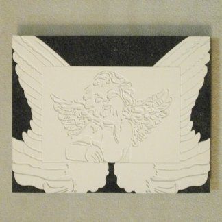 quadro bianco raffigurante un puttino con le ali