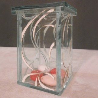 Porta confetti con decorazioni in trasparenza