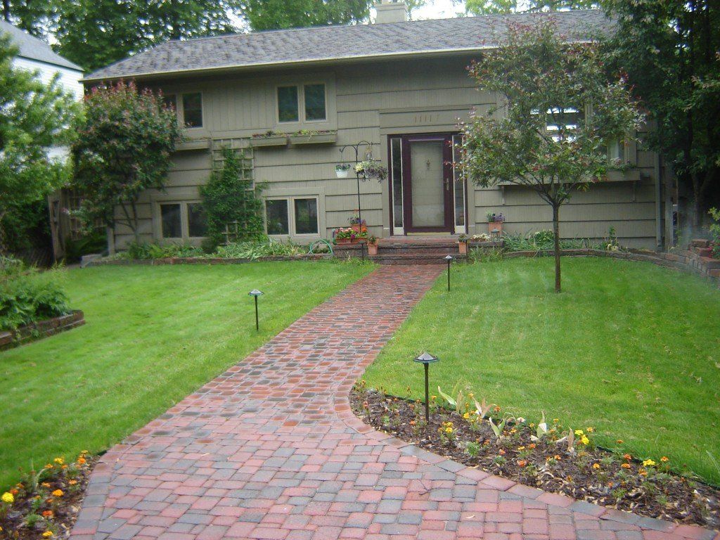 Front yard walkway — South Bend , IN — Fuerbringer Landscaping & Design