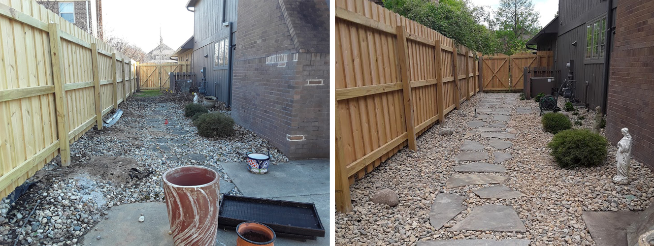 Before and After Backyard — South Bend , IN — Fuerbringer Landscaping & Design