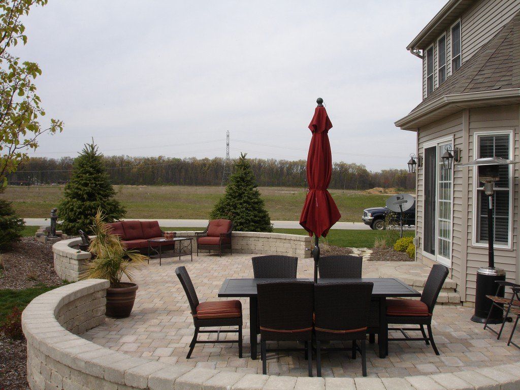 Raised stone patio — South Bend , IN — Fuerbringer Landscaping & Design