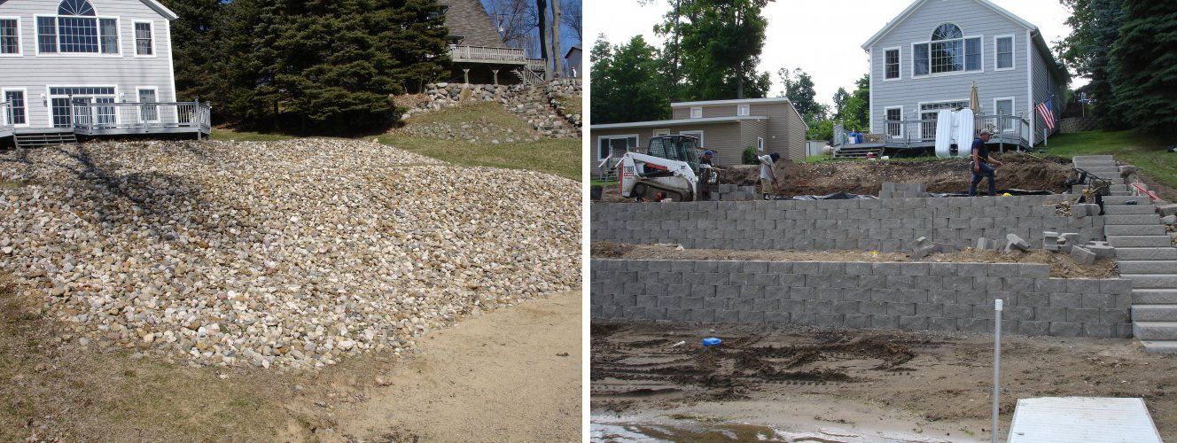 Before and after front yard project — South Bend , IN — Fuerbringer Landscaping & Design