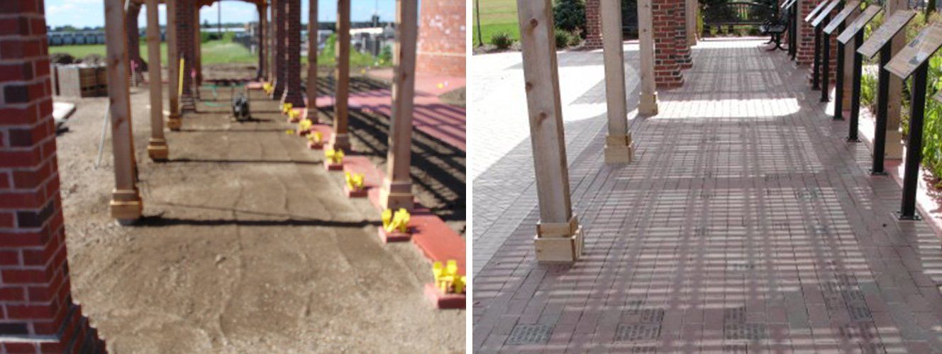 Before and after patio installation — South Bend , IN — Fuerbringer Landscaping & Design