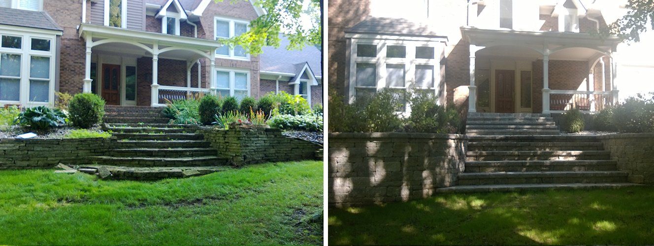 Before and after makeover — South Bend , IN — Fuerbringer Landscaping & Design