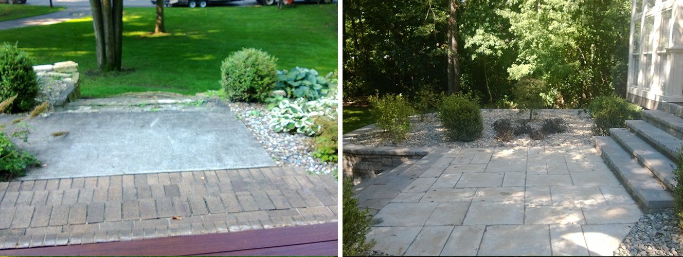 Before and after garden makeover — South Bend , IN — Fuerbringer Landscaping & Design