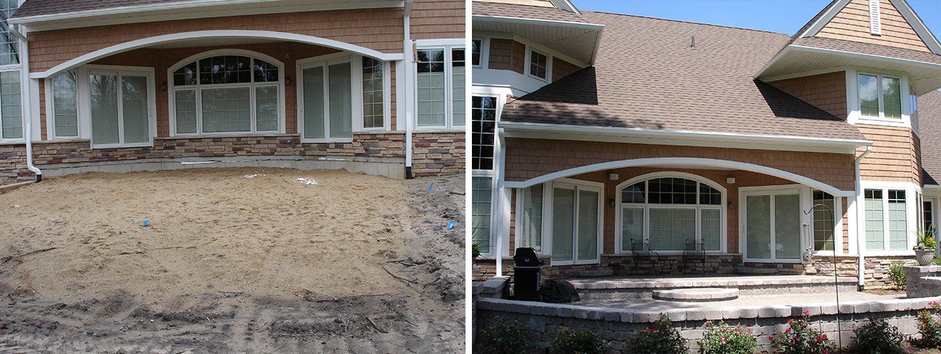Before and after front yard remodel — South Bend , IN — Fuerbringer Landscaping & Design
