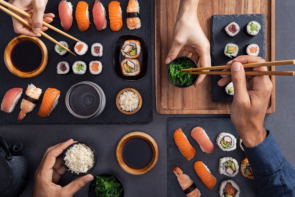 Diversi tipi di sushi