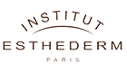 Le logo de l'institut esthederm paris est représenté sur un fond blanc.