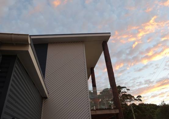 View of the repaired Fascia, gutters and downpipes