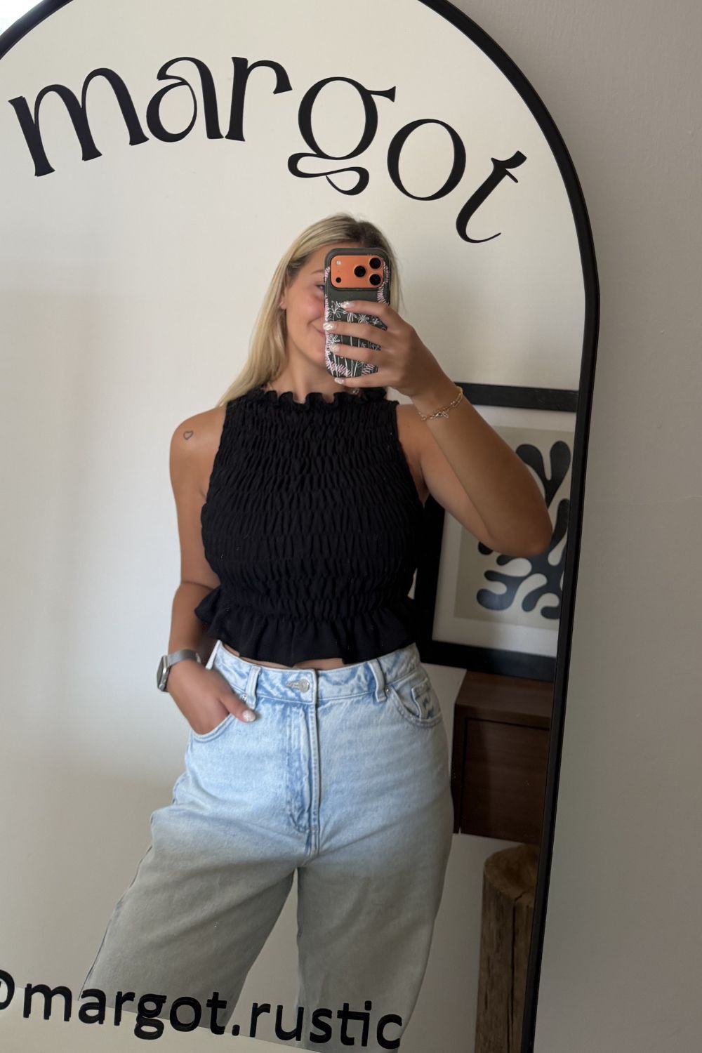 Musculosa Cleo negra