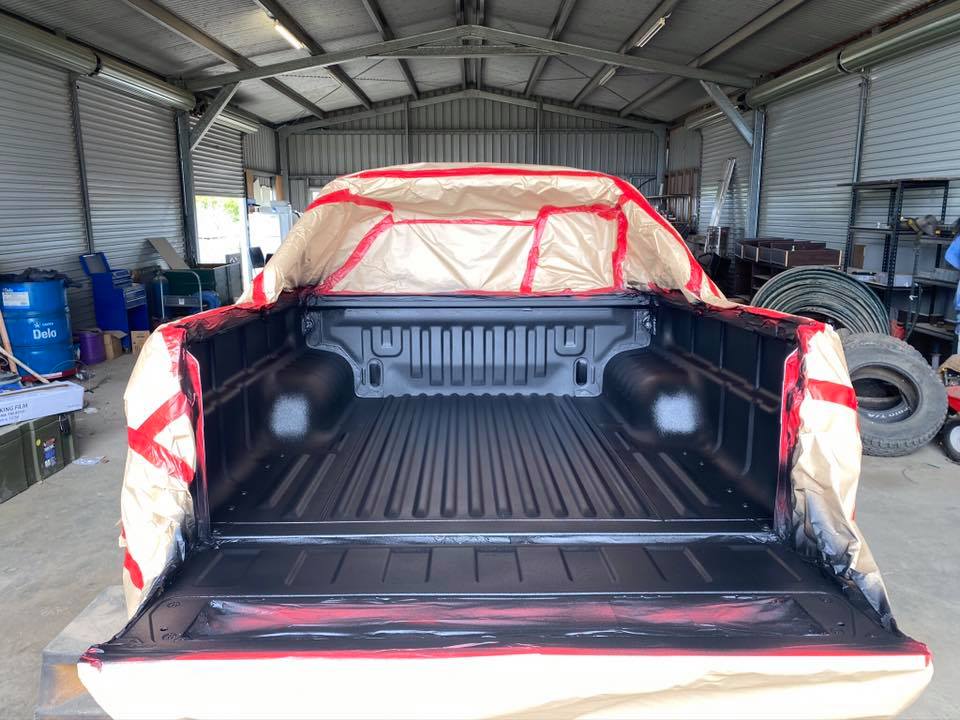 Truck Tray Spray Painted Black — All Blast and Paint in Bakers Creek, QLD
