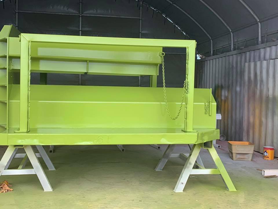Steel Structure Painted Green — All Blast and Paint in Bakers Creek, QLD