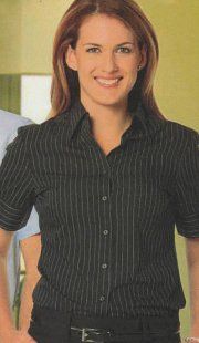 woman wearing striped shirt