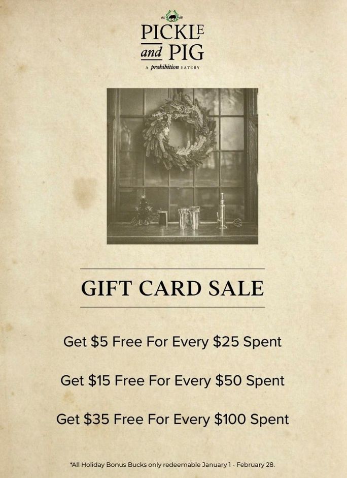 holiday gift card sale