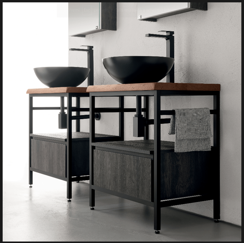 mobile per doppio lavandino