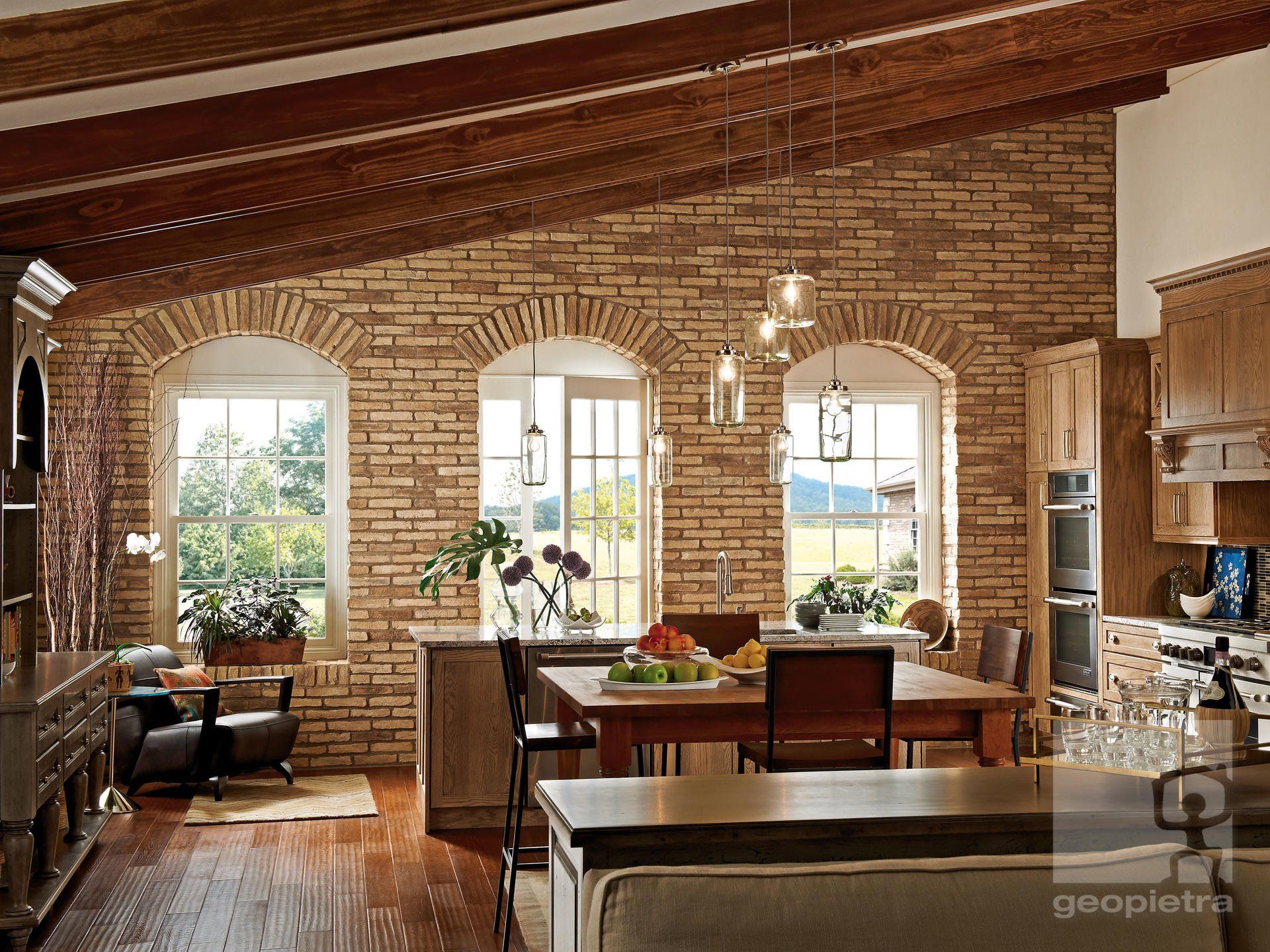 rivestimento parete in mattoni