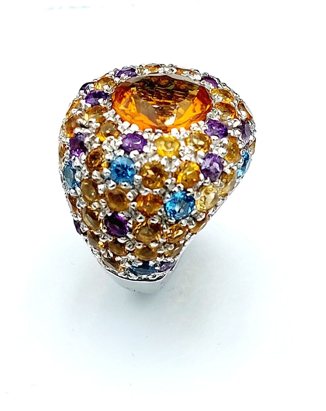 ANELLO ARG MULTICOLOR TOPAZIO CENTRALE 02