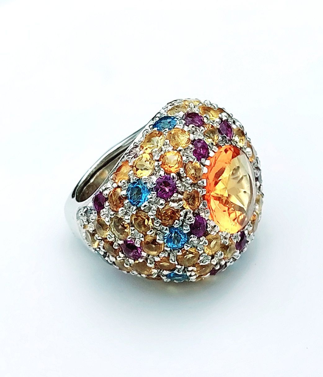 ANELLO ARG MULTICOLOR TOPAZIO CENTRALE 01