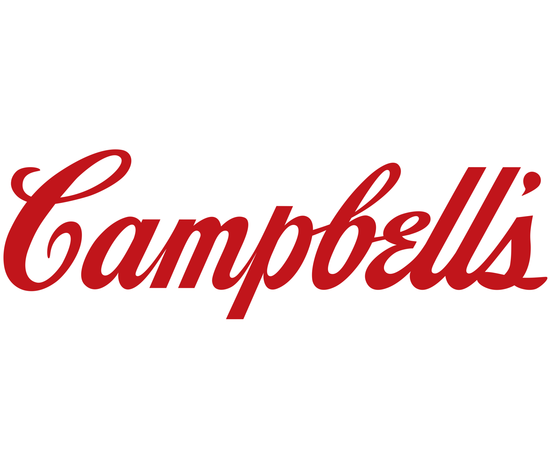A red campbell 's logo on a white background