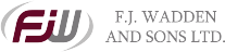 The logo for fj wadden and sons ltd