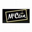 A picture of a mccain logo on a black background.