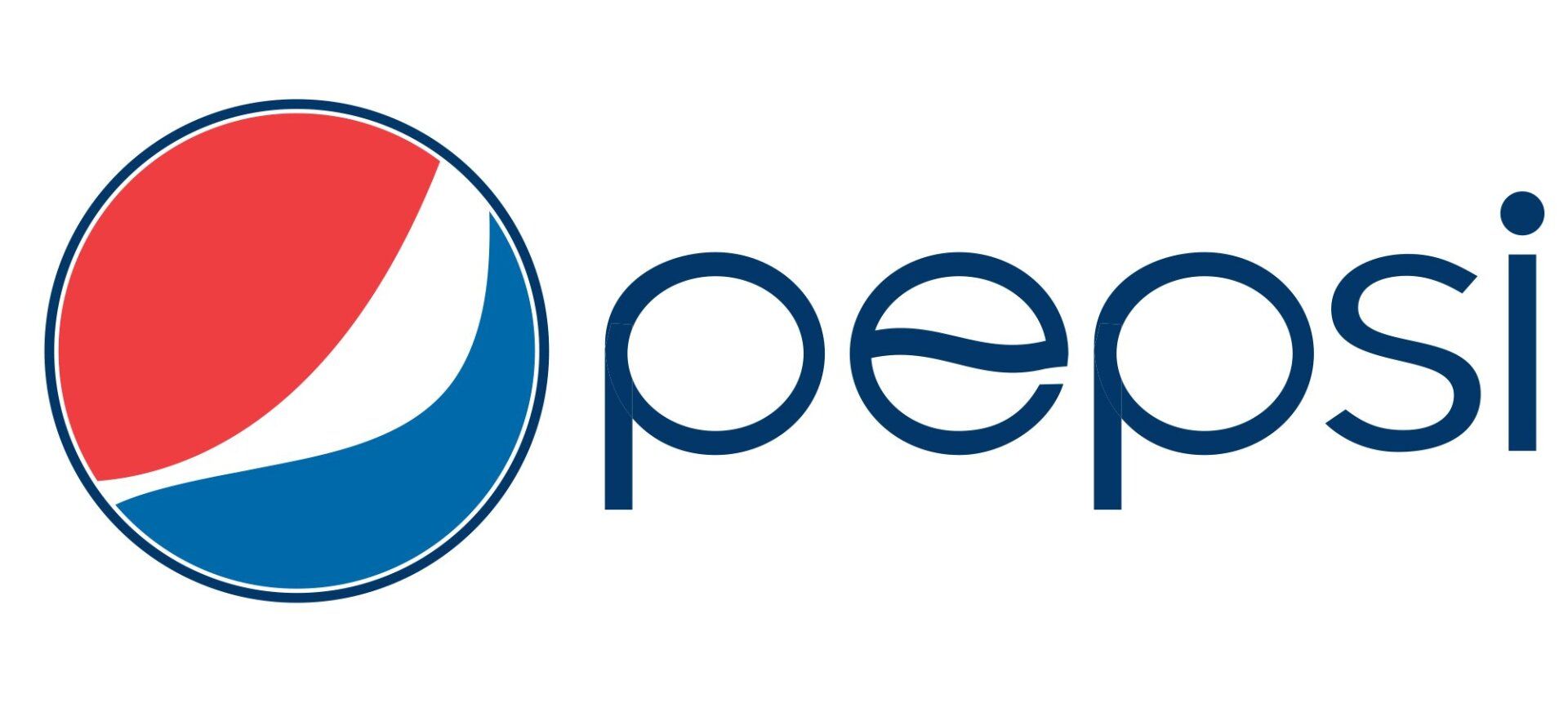 A pepsi logo on a white background