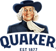 The quaker logo shows a man wearing a cowboy hat and scarf.