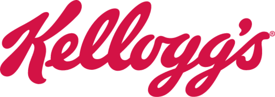 A red kellogg 's logo on a white background