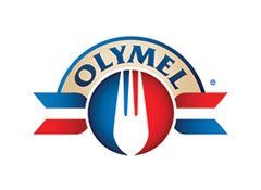 The olymel logo has a fork and spoon in it.