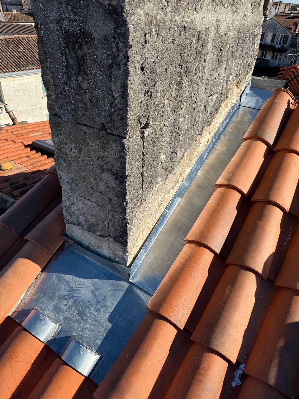 Abergement de cheminée zinguerie