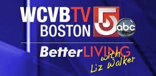A logo for wcb tv boston better living with liz walker