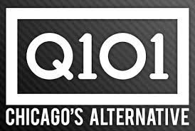 A black and white logo for chicago 's alternative radio station.