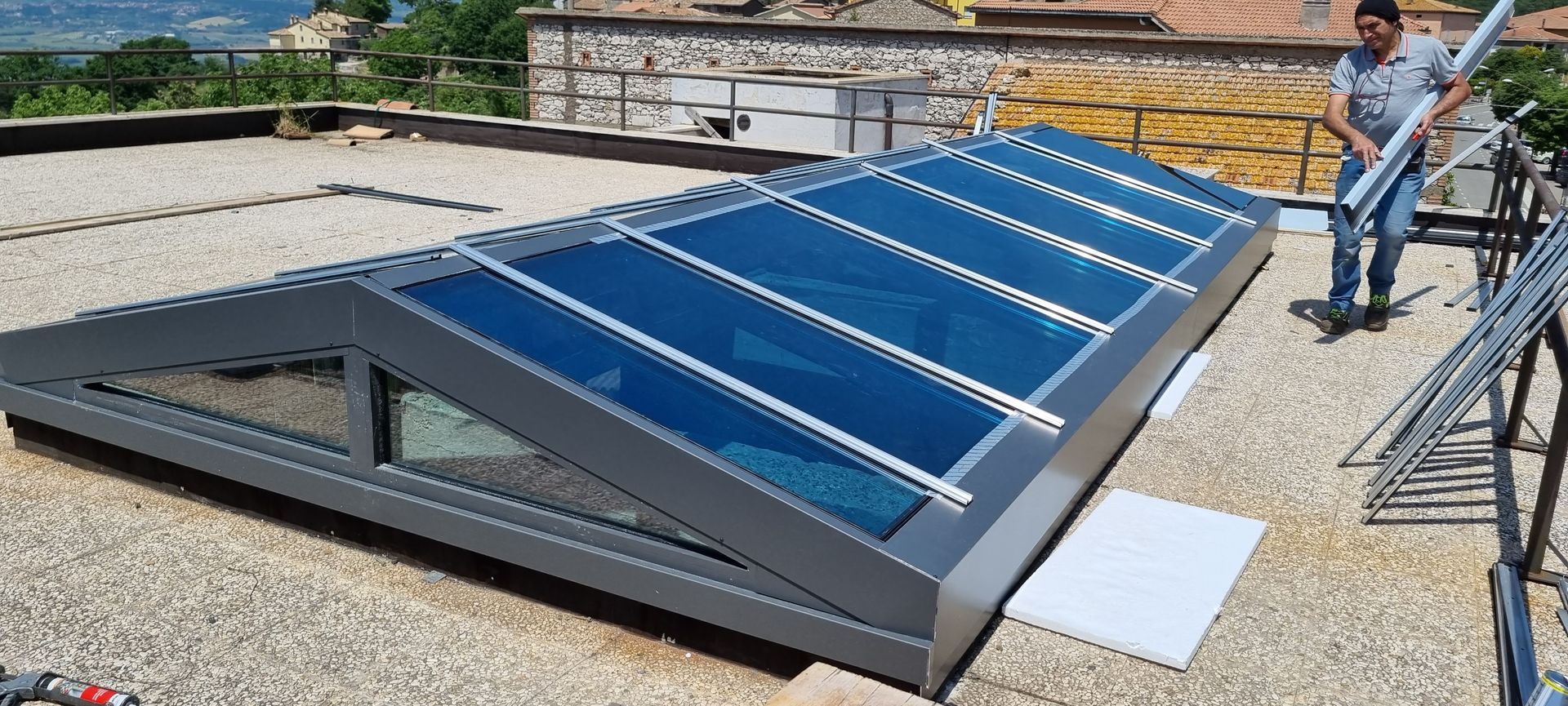 tetto in vetro Orvieto,Terni,Viterbo