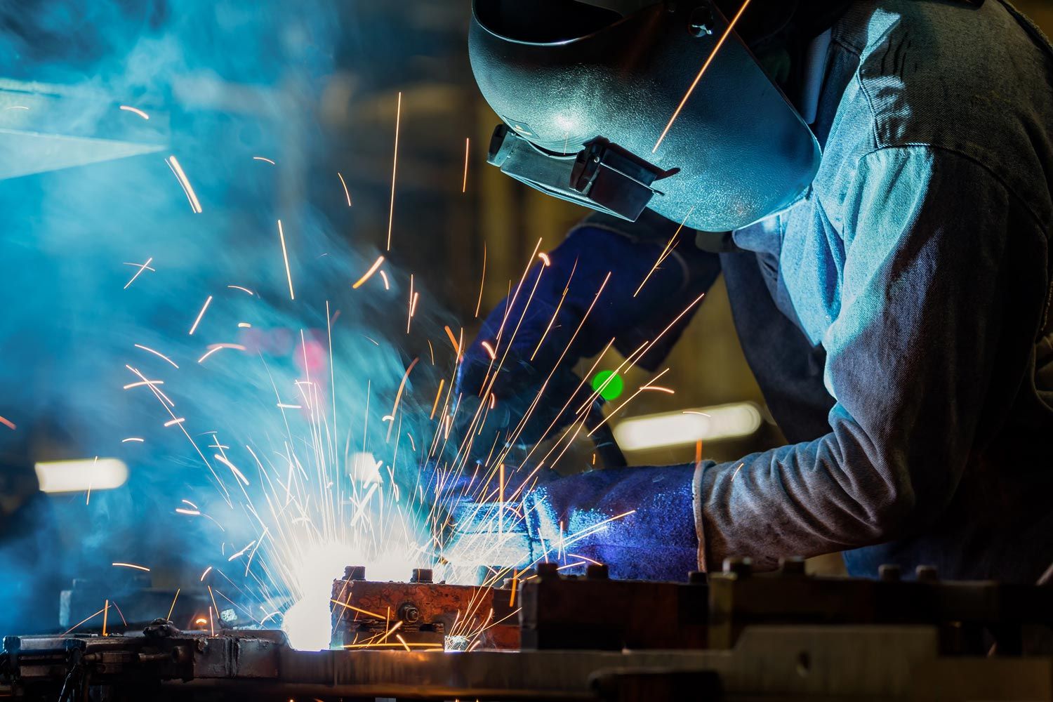 Welder Welding Steel — Merrillville, IN — Northwest Indiana Fabrication LLC