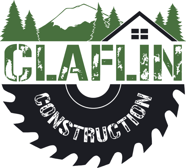 A logo for a company called claplin construction