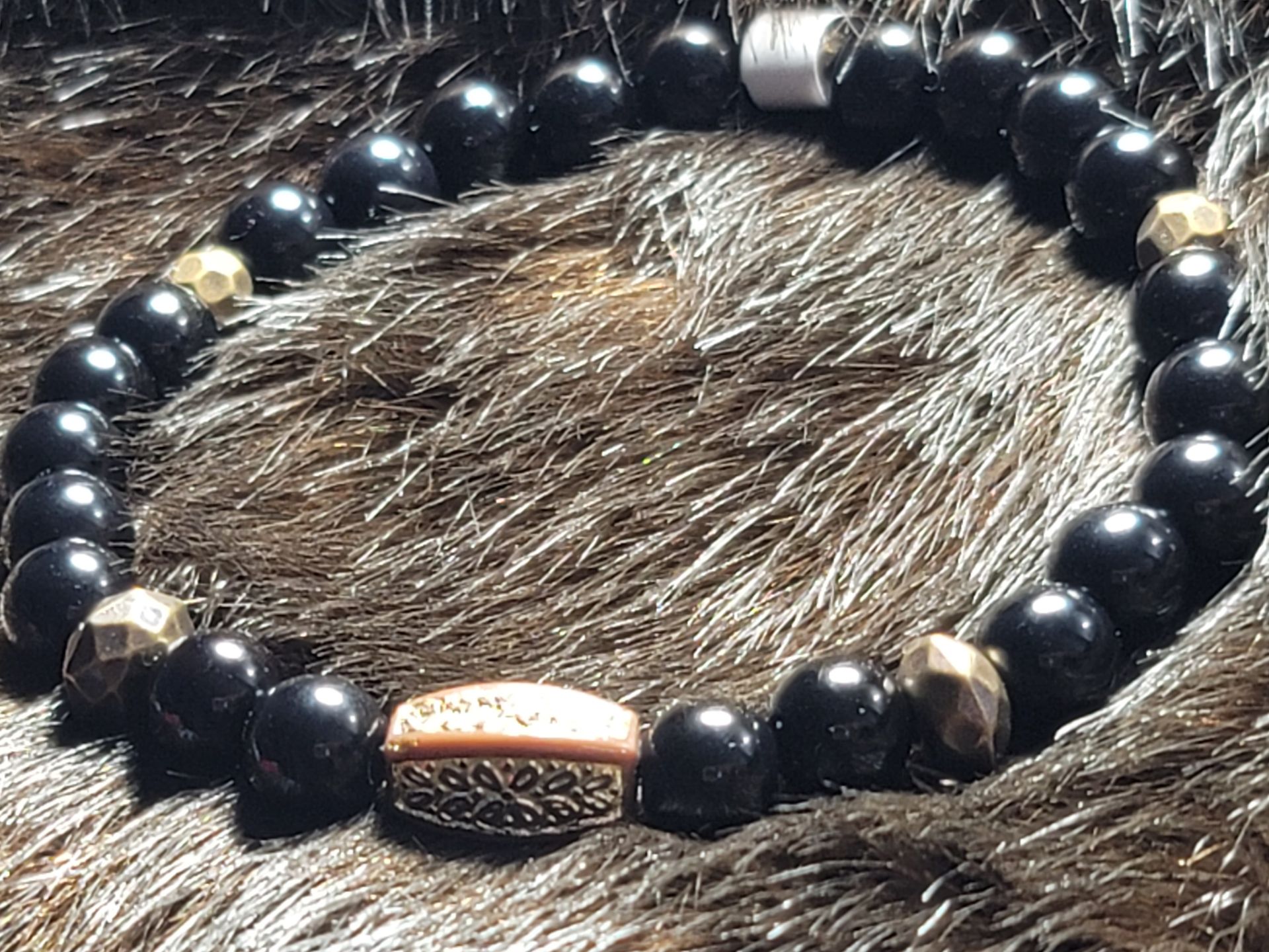 Tas tas Men's Color me Bad Black Onyx Bracelet