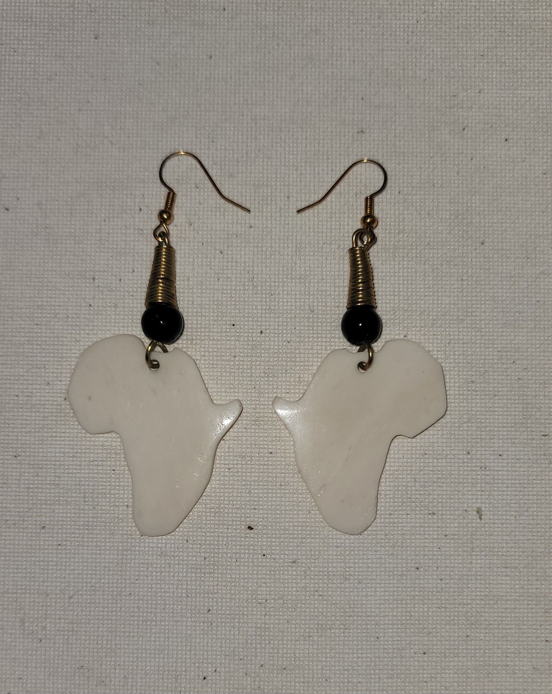 Ankole Continent Bone Earrings