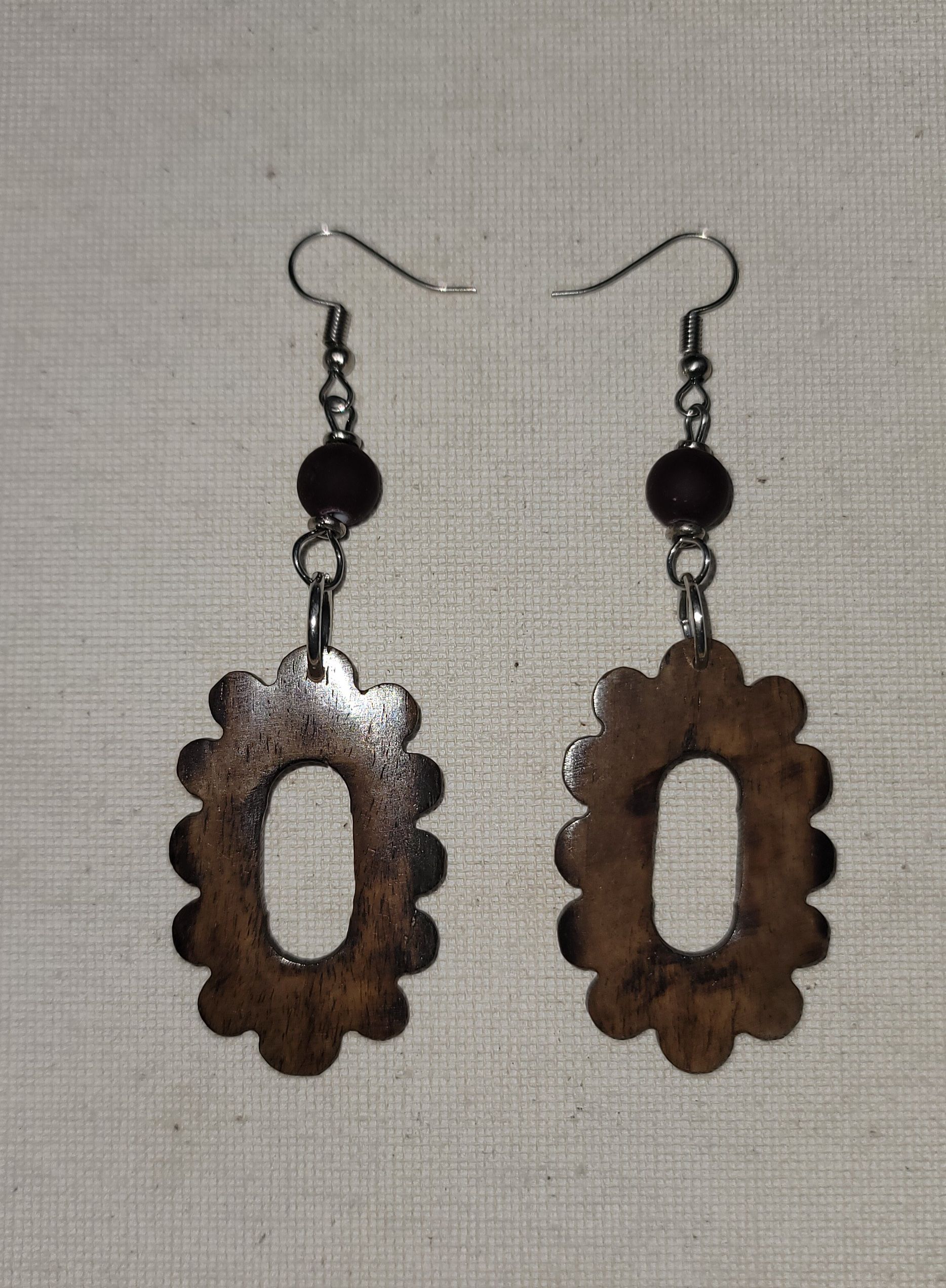 Ankole Brown Flower Earring