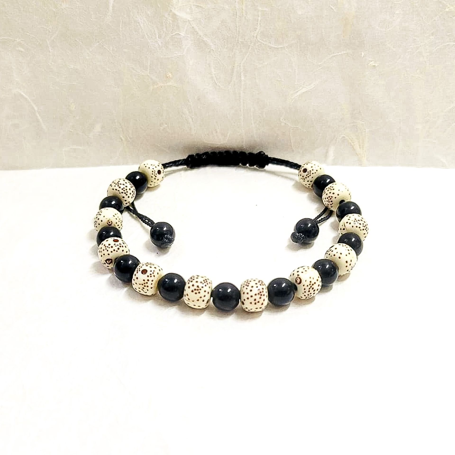 White Agate Adjustable Bracelet | Handmade Natural Gemstone Bracelet | Unisex Healing Stone Jewelry