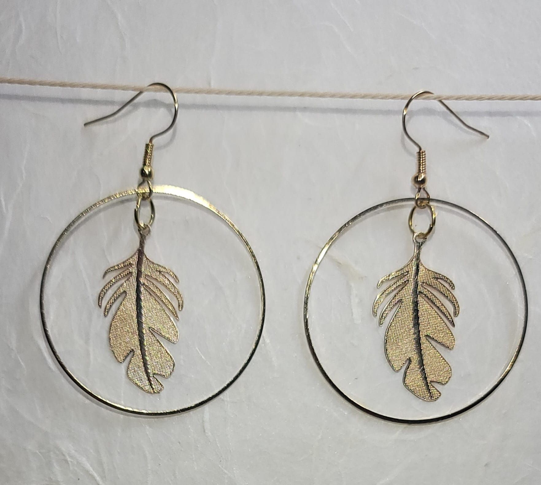 Brass Leaf Earrings with Gold-Plated Posts – Handmade Nature-Inspired Statement Jewelry
