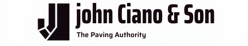 Logo for John Ciano & Son, a paving company, featuring a stylized 