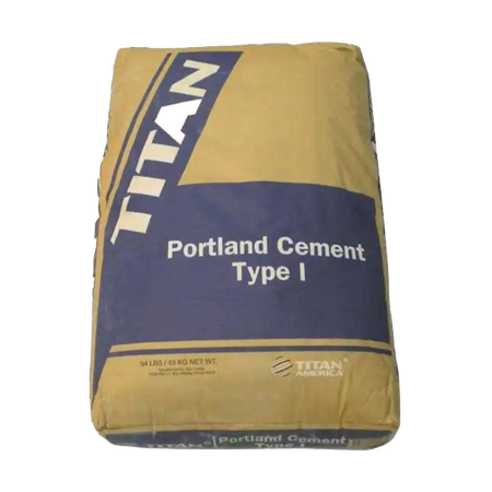 A bag of titan portland cement type i
