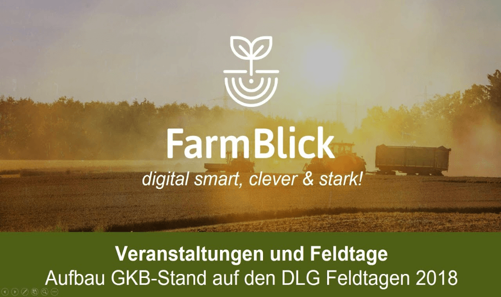 FarmBlick Veranstaltungen und Feldtage - Aufbau GKB-Stand